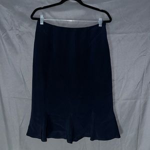 Dark blue silk skirt